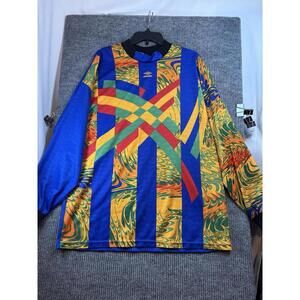 Umbro Goalkeeper Jersey Vintage 90s Adult XL Made USA Abstract Pattern Padded